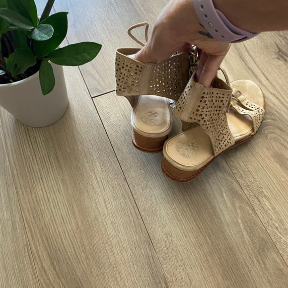 Vince Camuto Rose Suede Wedge Sandal - Picture 6 of 10